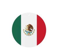 Flag Of Mexico Pattern Car Air Fresheners 4 Pcs Round Shape Hanging Aromatherapy Tablets Scented Fresheners For Bedroom Bathroom