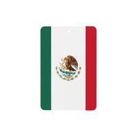 Flag Of Mexico Pattern Car Air Fresheners 6 Pcs Rectangle Hanging Aromatherapy Tablets Scented Fresheners For Bedroom Bathroom