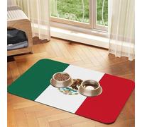 Flag of Mexico Pet Absorbent Leather Placemat 30x45cm Beautiful Design Cat and Dog Bowl Mat Portable Storage