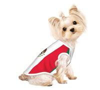 Flag of Mexico Print Dog Shirt Summer Pet T-Shirts Stretchy Cats Dogs Tee Shirt Sleeveless Tank Top Dog Vest