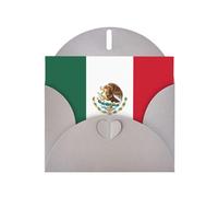 Flag of Mexico print Double sided pearl thank-you card, party invitation card, fit for all occasions
