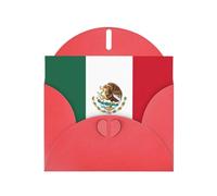 Flag of Mexico print Double sided pearl thank-you card, party invitation card, fit for all occasions