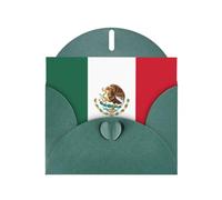 Flag of Mexico print Double sided pearl thank-you card, party invitation card, fit for all occasions