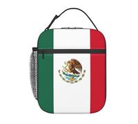 Flag of Mexico Print Portable Lunch Tote Reusable Meal Bag Keep Food Fresh School Work Travel Picnic