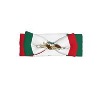 Flag of Mexico Printed Baby Headband, Soft and Breathable Bow Hair Accessory - Suitable for newborns 0-6 months old