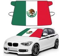 Flag of Mexico Printed Car Windshield Cover for Ice and Snow, Durable Windshield Snow Cover, Sun Protection, Universal Fit 69x42.5''