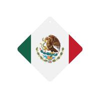 (Flag of Mexico) Printed Paper Car Air Freshener Lavender Scented Hanging Odor Remover 10/40/100 Pcs for Vehicle Home Closet Wardrobe - Square