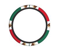 Flag of Mexico Prints Elastic Steering Wheel Cover Protects The Steering Wheel and is Anti-Slip for Cars Trucks and Vans