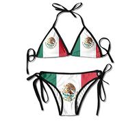 Flag of Mexico Sexy Boxing Bikini Women Halterneck Top and Set Swimsuits Two Piece Bikinis For Beach Swimming Summer