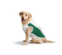 Flag Of Mexico Soft Cotton T-Shirt Vest For Large Dogs, Print Pet Clothes Breathable Pet Pullover Tee Sleeveless Sweatshirt (3xl-5xl)
