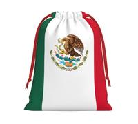 Flag of Mexico Super Soft Velvet Christmas Storage Bag Festival Promotion Annual Celebration and Daily Use