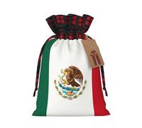 Flag of Mexico Two Color Drawstring Gift Bag M Beautiful Convenient Suitable For Christmas Birthdays