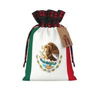 Flag of Mexico Two Color Drawstring Gift Bag M Beautiful Convenient Suitable For Christmas Birthdays