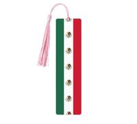 Flag of Mexico Wooden Bookmark Craft Hanging Tags Ornaments Rectangular Bookmarks with Holes and Ropes