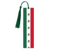 Flag of Mexico Wooden Bookmark Craft Hanging Tags Ornaments Rectangular Bookmarks with Holes and Ropes