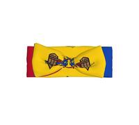 Flag of Moldova Adorable Baby Bow Headband Soft and Stretchy Infant Hair Accessory for 0-6 Months Baby Showers soft skin-friendly elastic