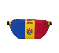 Flag of Moldova Crossbody Waist Bag with Multiple Pockets, Easy To carry, Suitable for Sports, Travel and Daily Use.