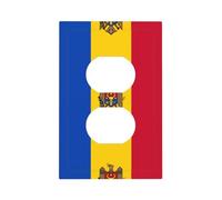 Flag of Moldova Printed Decorative Switch Covers-Durable Single and Double Socket Plates for Light SwitchesStyle S