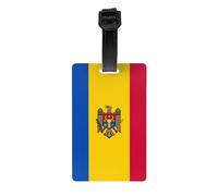 Flag of Moldova Printed Luggage Tags with Detachable Wrist Straps can be Hung on suitcases and Travel Bags.