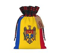 Flag of Moldova Two Color Drawstring Gift Bag M Beautiful Convenient Suitable For Christmas Birthdays