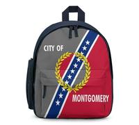 Flag of Mon1tgomery, Alabama Small Travel Backpack for Laptop Casual Daypack Lightweight Bag for Camping Work