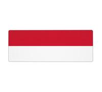 Flag of Monaco Keyboard and Mouse Pad, Extra Large Desk Cover, Spill Resistance Mat for Smooth Tracking