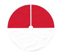 Flag Of Monaco Print Christmas Tree Skirts,Colorful Quilted Xmas Tree Skirt,Perfect For Small To Large Trees