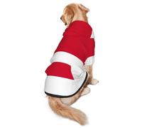 Flag Of Monaco Print Dog Hoodie For Medium To Large Dogs, Warm, Soft, Breathable Sweatshirt, Easy To Wear Jumper For Winter And Fall, Pet Coat Pullover