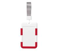 Flag of Monaco Printed Card Badge Holder with Neck Strap, Vertical Cards Holder Anti-Scratch and Easy-Scan, for Office, School