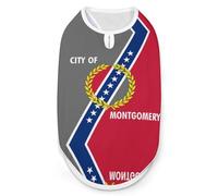 Flag of Montgomery, Alabama Fashion Dog Shirts Printing Pet Clothes Sleeveless Pets Vest for Dogs Puppy Cats XL