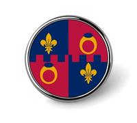 Flag of Montgomery County Maryland Round Badge Pin Metal Memorial Brooch Button Lapel Pins for Backpack Wedding