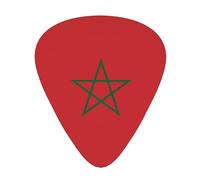 Flag of Morocco 12 Piece Guitar Pick Set Durable Non Slip Different Sizes for Electric Guitar Acoustic Guitar Ukulele