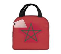 Flag Of Morocco Insulated Lunch Bag Reusable Lunch Box, Cooler Lunch Tote Bag For Women Men Picnic Office Work
