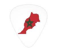 Flag Of Morocco Map Guitar Picks Plectrums For Guitar Bass 12 Pack