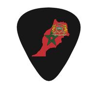 Flag Of Morocco Map Guitar Picks Plectrums For Guitar Bass 12 Pack