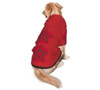 Flag Of Morocco Print Dog Hoodie For Medium To Large Dogs, Warm, Soft, Breathable Sweatshirt, Easy To Wear Jumper For Winter And Fall, Pet Coat Pullover