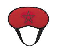 Flag of Morocco Print Unisex Blackout Sleep Mask Comfortable Eye Mask for Travel Meditation Sleep Travel