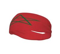 Flag of Morocco Sports Sweatband, Unisex Headbands for Men and Women,Stretchy, Breathable, and Moisture-Wicking