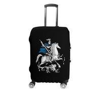 Flag of Moscow Russia Luggage Cover Washable Suitcase Protector Anti-Scratch Suitcase Covers Fits 18-32 Inch S