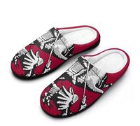 Flag of Moscow Russia Men's Warm Slippers Non-Slip Sole Winter Rubber Cotton Shoes for Bedroom