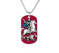 Flag of Moscow Russia Women's Pendant Necklace for Men Silver Chain Customizable Jewelry Dog Tag Necklaces