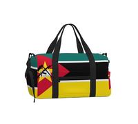 Flag of Mozambique Duffel Bag with Shoe Compartment - Lightweight Water-Resistant Holdall Gym Bag with Built-in Wet and Dry Separation Pouch