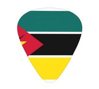 Flag of Mozambique Guitar Picks 12 Pack Assorted Thickness-0.46mm 0.71mm 0.96mm Medium Thin Heavy Celluloid Style Picks for Acoustic Electric Guitar Ukulele