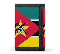 Flag of Mozambique Men's Trifold Wallet Minimalist Slim Wallets with Card Holder Keychain