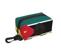 Flag of Mozambique Pet travel waste bag storage bag. Convenient storage, suitable for leash, with zipper, easy to carry when traveling.