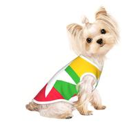 Flag of Myanmar Print Pet Sleeveless Tank Top for Dogs Cats Apparel Stretchy Soft Fashion Vest Gear Wear
