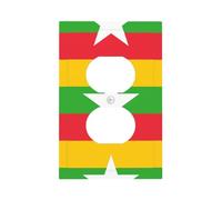Flag of Myanmar Printed Decorative Switch Covers-Durable Single and Double Socket Plates for Light SwitchesStyle S
