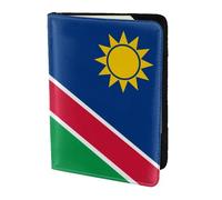 Flag of Namibia Passport Holder5.5 in - Genuine leather, unisex - Folding passport holder