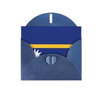 Flag of Nauru Pearl Paper Holiday Greeting Cards - Thank-You Party Invitation Cards for Festive Celebrations