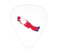 Flag Of Nepal Map Guitar Picks Plectrums For Guitar Bass 12 Pack
